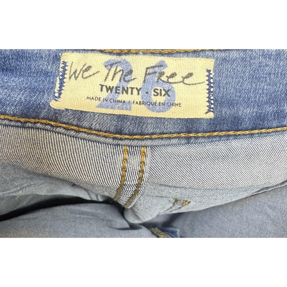 We The Free Free People Jeans 26 Extreme Flare Bell Bottom High Rise Raw Hem - Picture 12 of 14